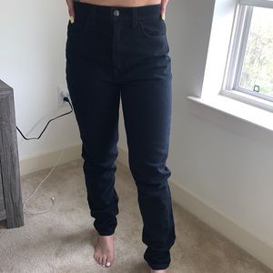 Black denim jeans
